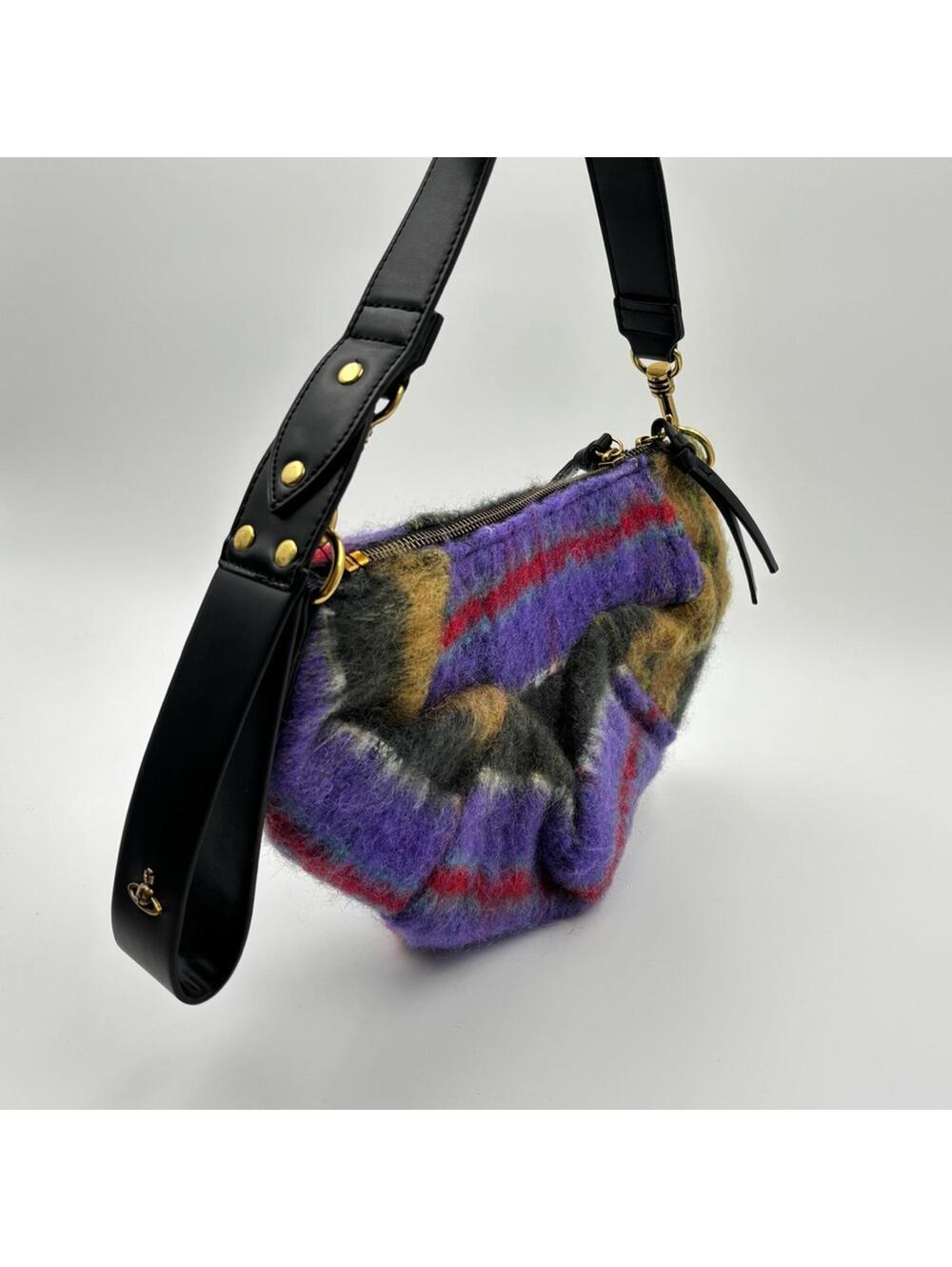 Vivienne Westwood Agnes Small Reversible Tartan Shoulder Bag - Picture 2 of 7